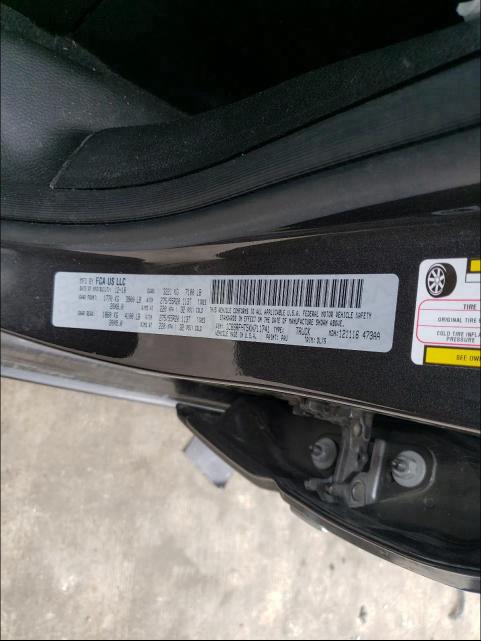 2019 RAM 1500 LIMIT 1C6SRFHT5KN711741