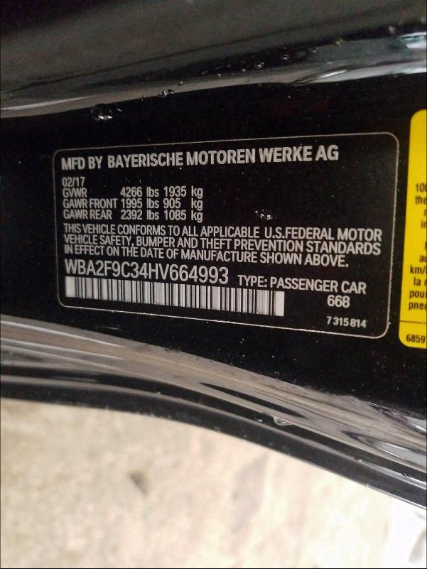 2017 BMW 230I WBA2F9C34HV664993