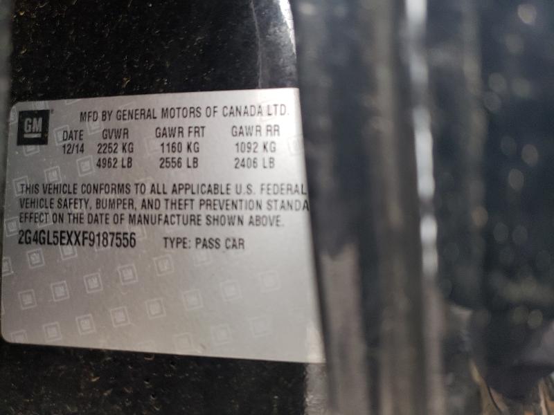 2015 BUICK REGAL 2G4GL5EXXF9187556