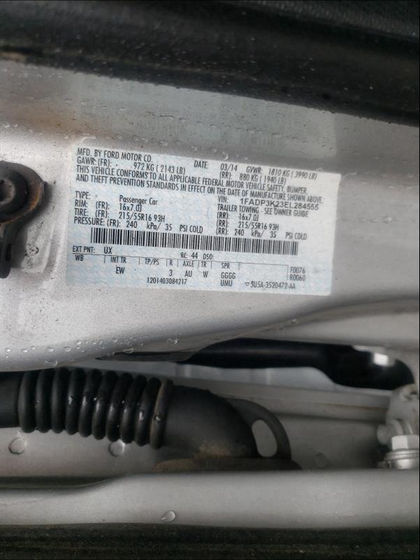 2014 FORD FOCUS SE 1FADP3K23EL284555
