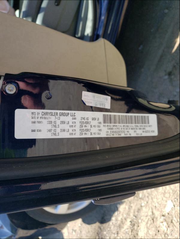2013 VOLKSWAGEN ROUTAN SEL 2C4RVADG2DR725763