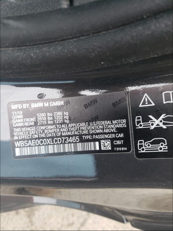 2020 BMW M8 WBSAE0C0XLCD73465
