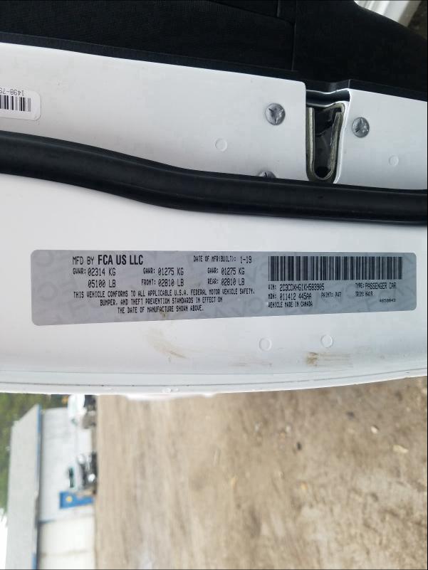 2019 DODGE CHARGER GT 2C3CDXHG1KH583905