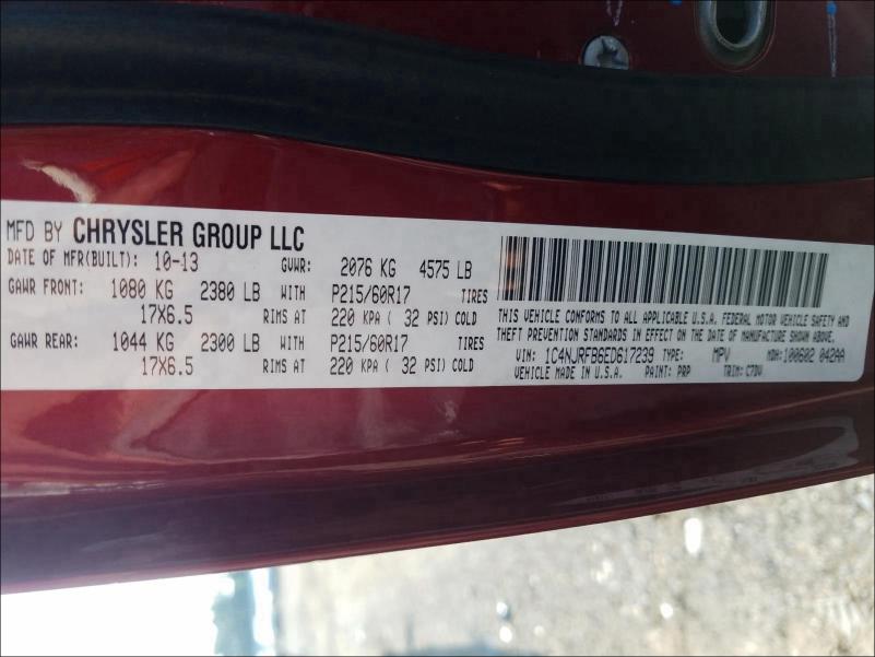 2014 JEEP PATRIOT LA 1C4NJRFB6ED617239