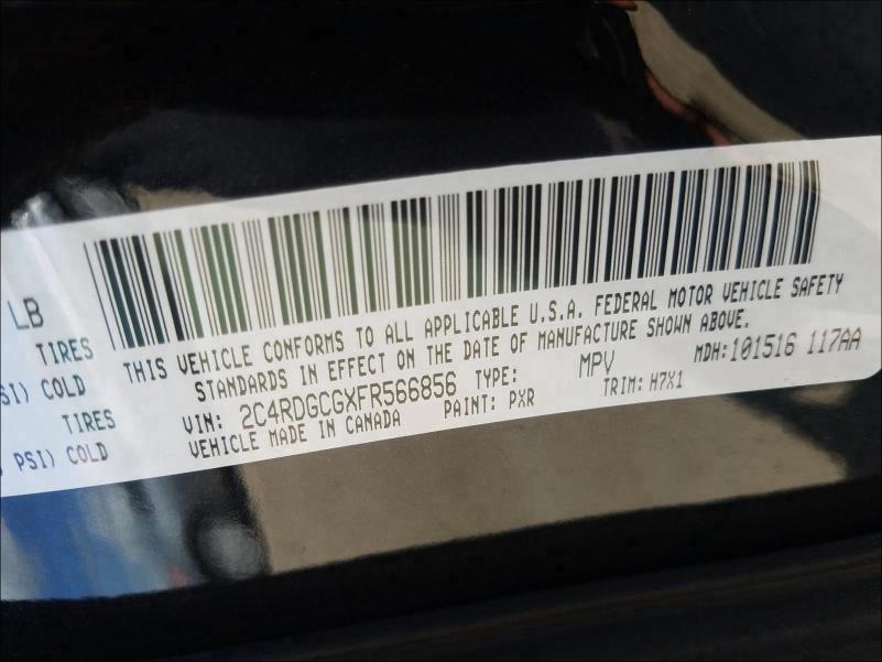 2015 DODGE GRAND CARA 2C4RDGCGXFR566856
