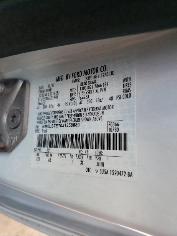 2018 FORD TRANSIT CO NM0LS7E70J1358889