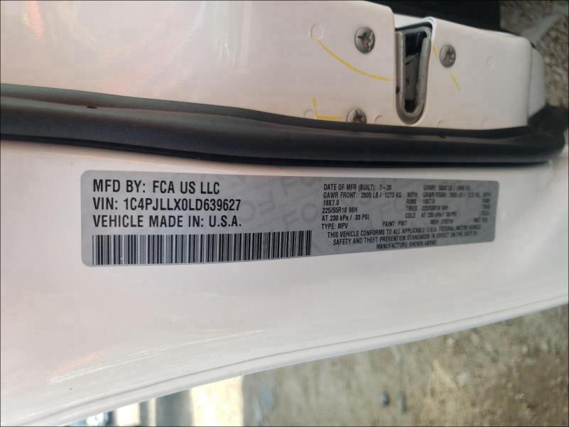 2020 JEEP CHEROKEE L 1C4PJLLX0LD639627