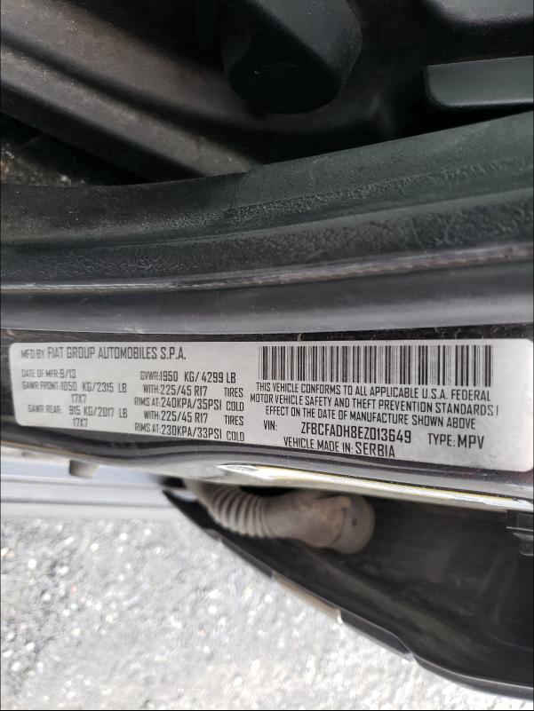 2014 FIAT 500L TREKK ZFBCFADH8EZ013649