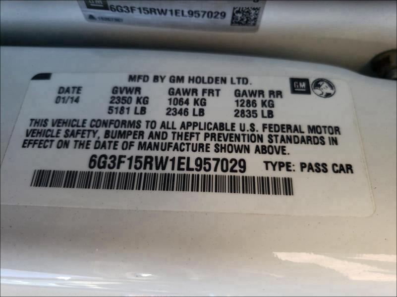 2014 CHEVROLET SS 6G3F15RW1EL957029