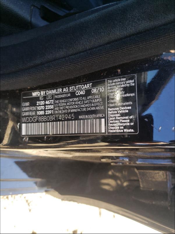 2011 MERCEDES-BENZ C 300 4MAT WDDGF8BB0BR142945
