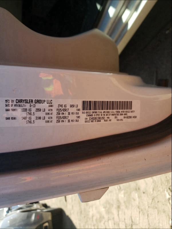 2013 DODGE GRAND CARA 2C4RDGBG1DR812921