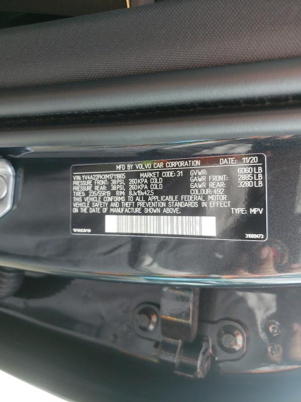 2021 VOLVO XC90 T6 MO YV4A22PKXM1711865