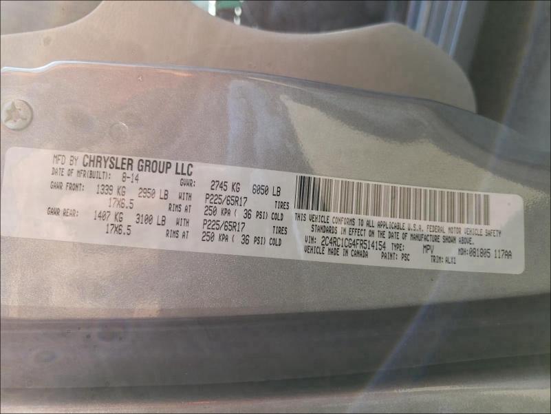 2015 CHRYSLER TOWN AND C 2C4RC1CG4FR514154