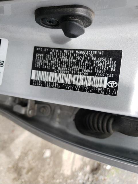 2015 TOYOTA COROLLA L 5YFBURHE1FP306799