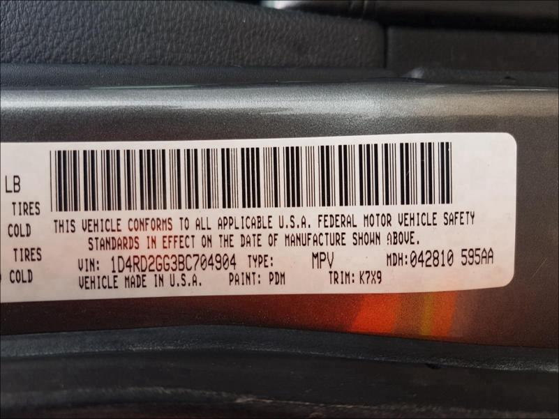 2011 DODGE DURANGO EX 1D4RD2GG3BC704904