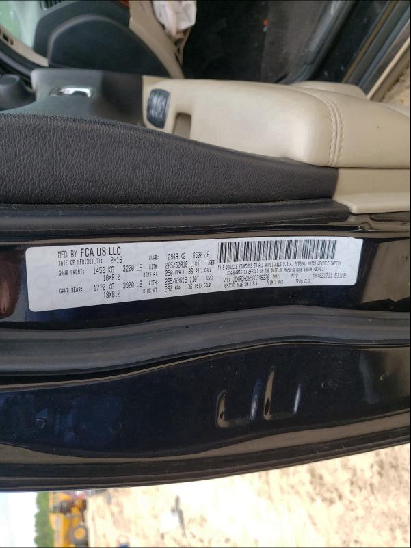 2016 DODGE DURANGO LI 1C4RDHDG5GC346278