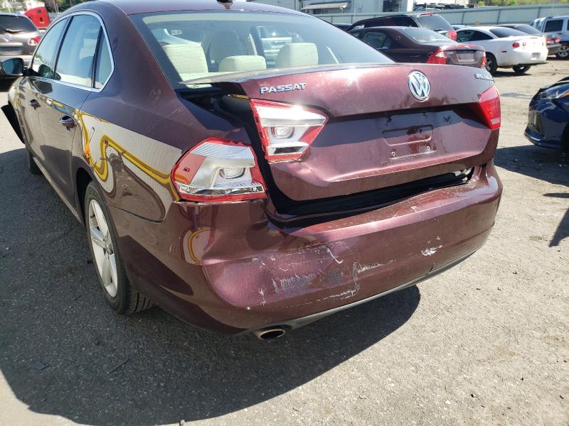 2013 VOLKSWAGEN PASSAT SE 1VWBP7A39DC143813