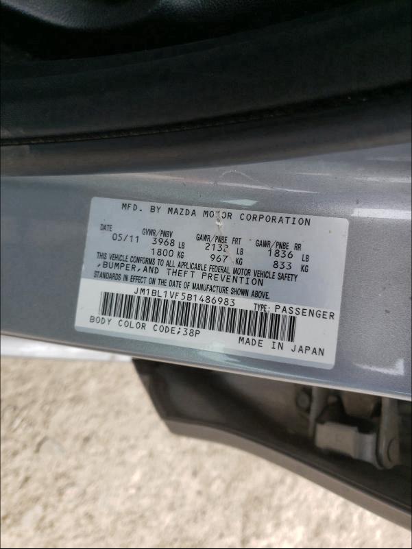 2011 MAZDA 3 I JM1BL1VF5B1486983