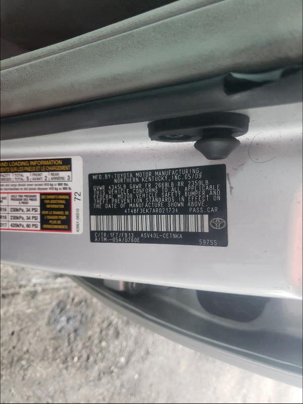 2010 TOYOTA CAMRY BASE 4T4BF3EK7AR021734