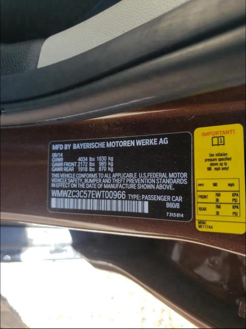 2014 MINI COOPER S C WMWZC3C57EWT00966