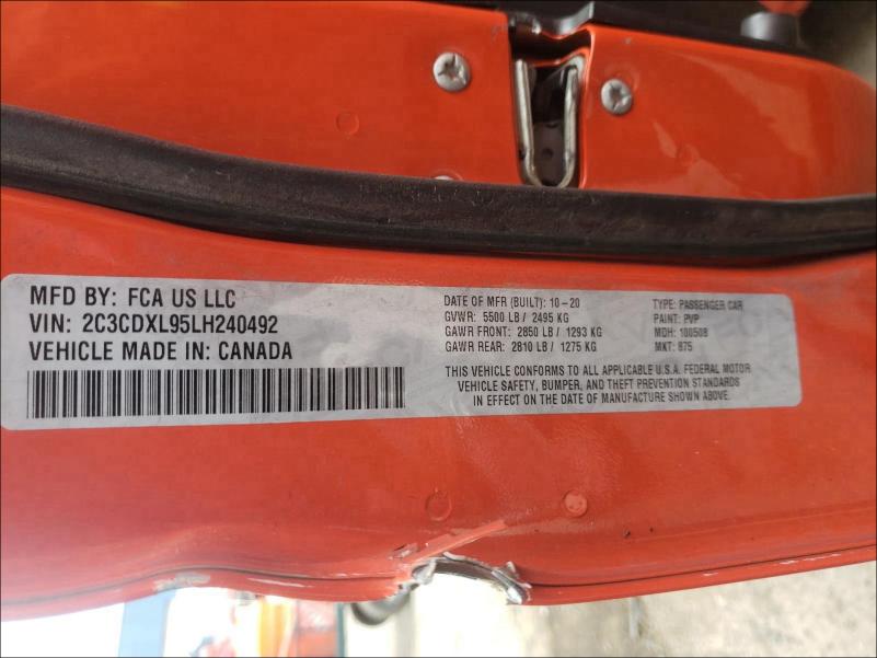 2020 DODGE CHARGER RT 2C3CDXL95LH240492