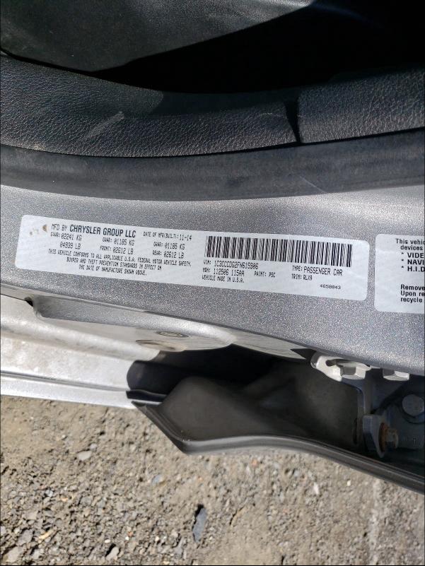 2015 CHRYSLER 200 S 1C3CCCDG2FN615906