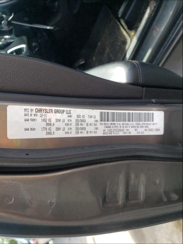2012 DODGE DURANGO CR 1C4SDJDT0CC205425