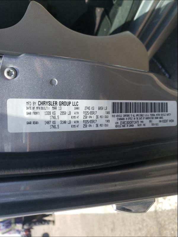 2013 CHRYSLER TOWN & COU 2C4RC1BGXDR713479