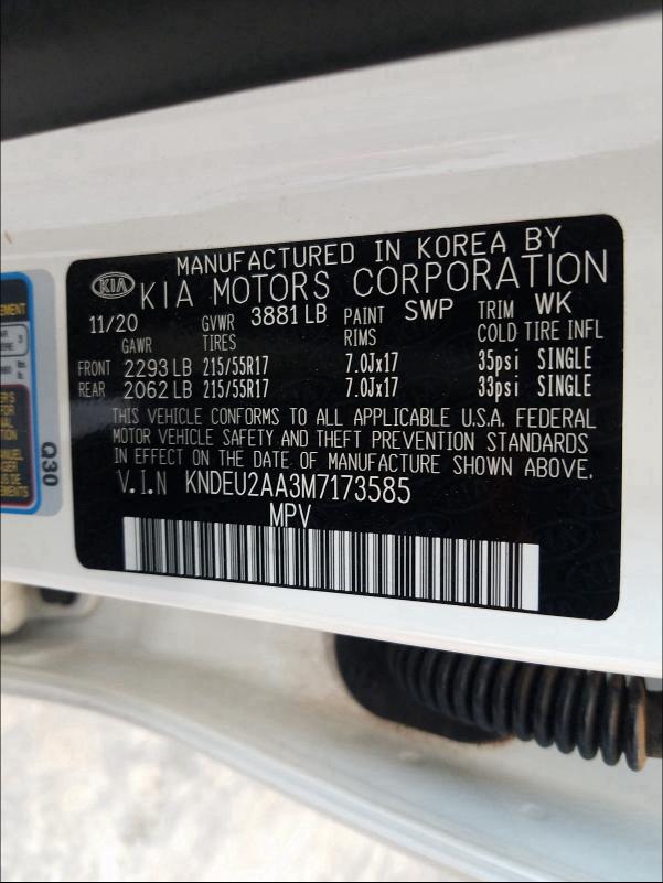 2021 KIA SELTOS S KNDEU2AA3M7173585