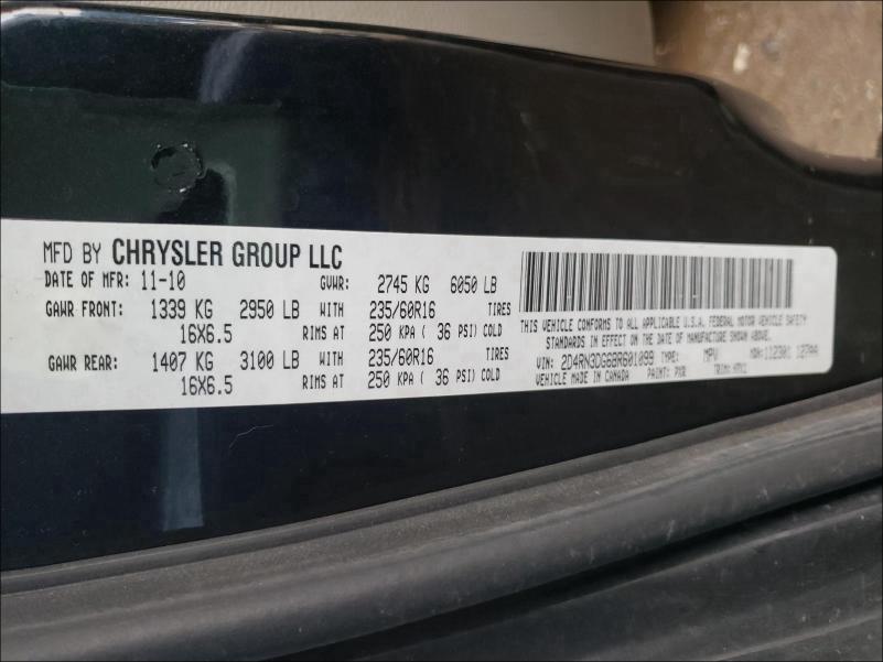 2011 DODGE GRAND CARA 2D4RN3DG6BR601099