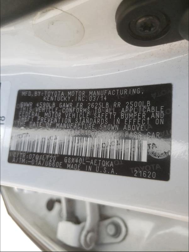 2014 TOYOTA AVALON BAS 4T1BK1EB9EU105764