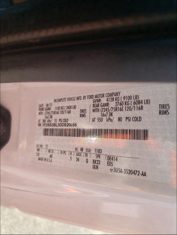 2013 FORD ECONOLINE 1FDSS3BL3DDB20056
