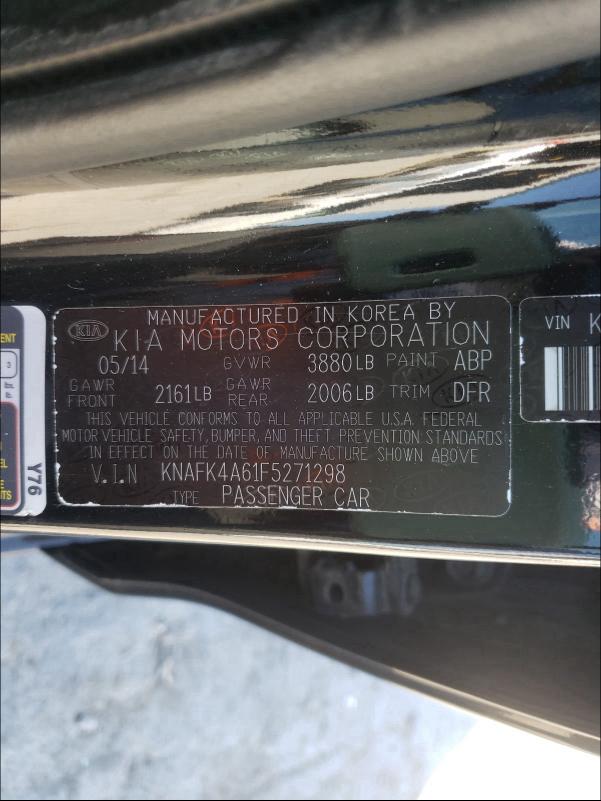 2015 KIA FORTE KNAFK4A61F5271298