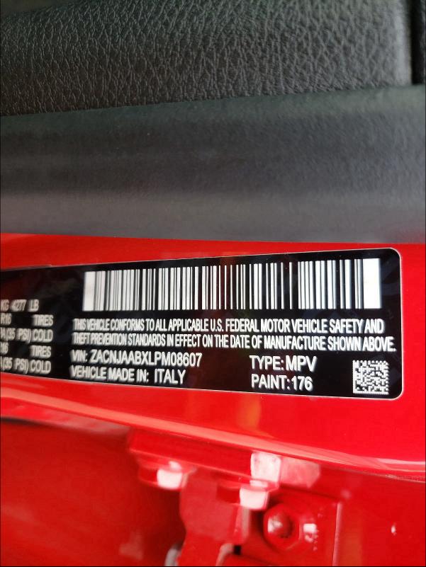 2020 JEEP RENEGADE S ZACNJAABXLPM08607