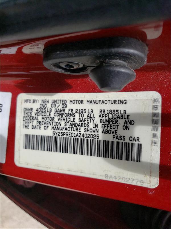 2010 PONTIAC VIBE 5Y2SP6E01AZ402025