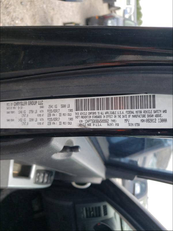 2011 DODGE NITRO 1D4PT5GK8BW509962