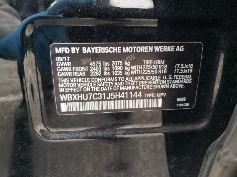 2018 BMW X1 SDRIVE2 WBXHU7C31J5H41144