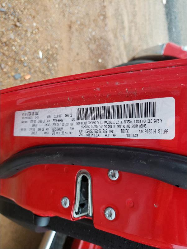 2016 RAM 1500 SLT 1C6RR6LT6GS201316