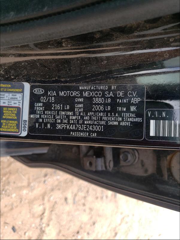 2018 KIA FORTE LX 3KPFK4A79JE243001