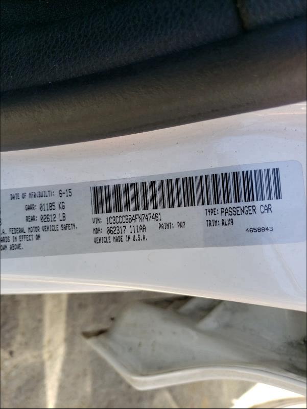 2015 CHRYSLER 200 S 1C3CCCBB4FN747461