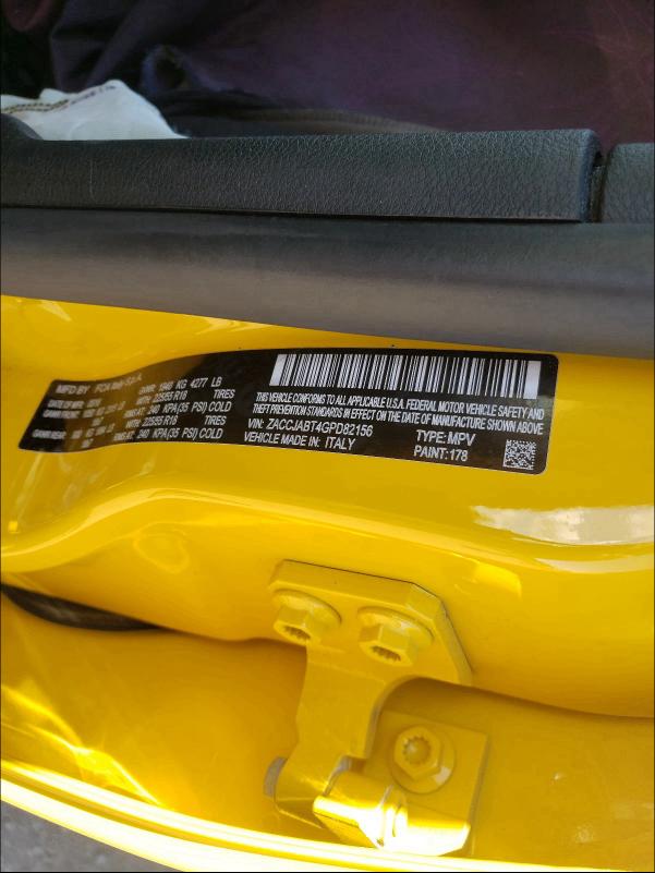 2016 JEEP RENEGADE L ZACCJABT4GPD82156