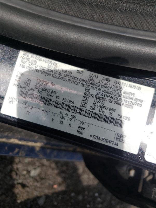 2014 FORD FIESTA ST 3FADP4GX3EM120795