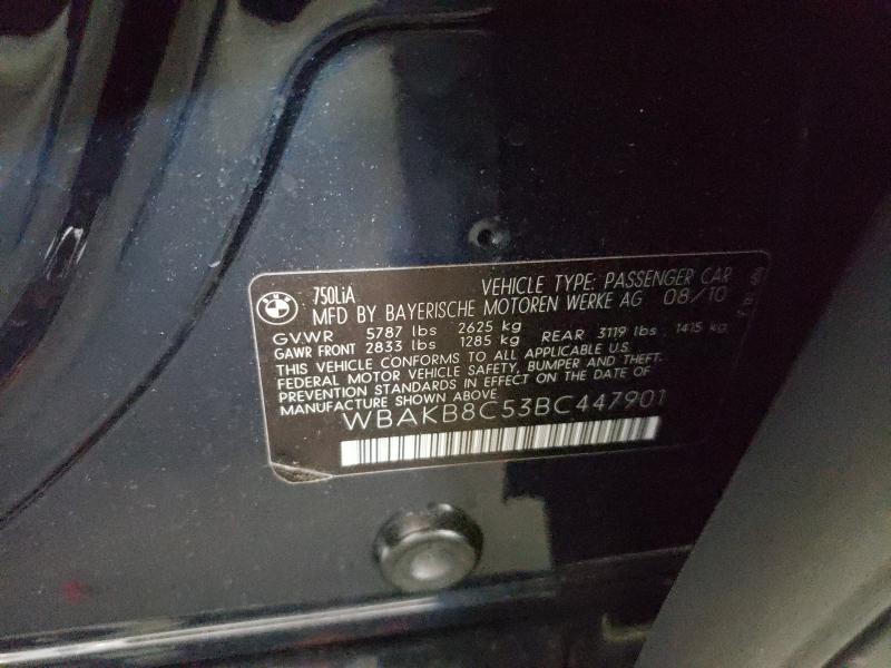 2011 BMW 750 LI WBAKB8C53BC447901