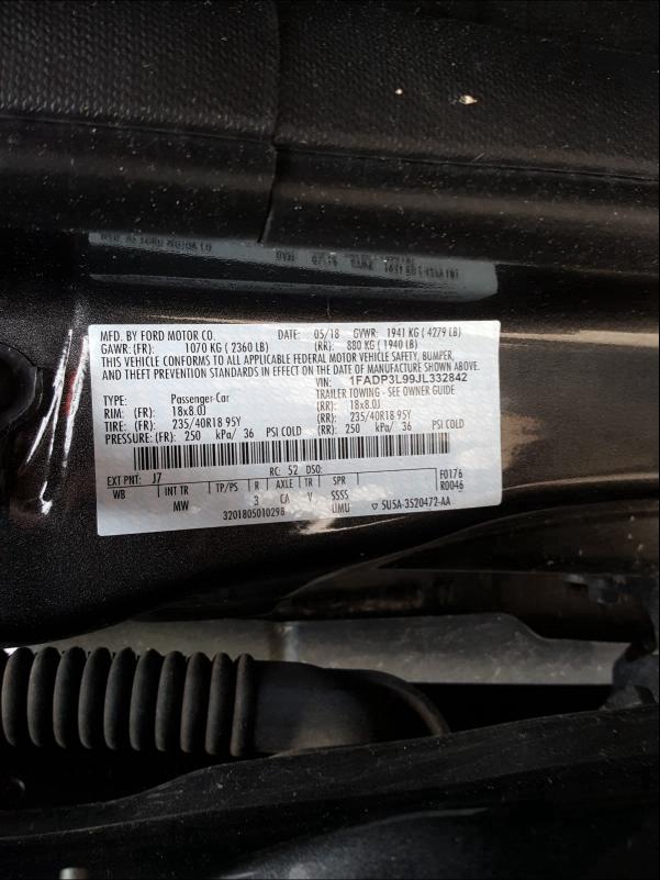 2018 FORD FOCUS ST 1FADP3L99JL332842