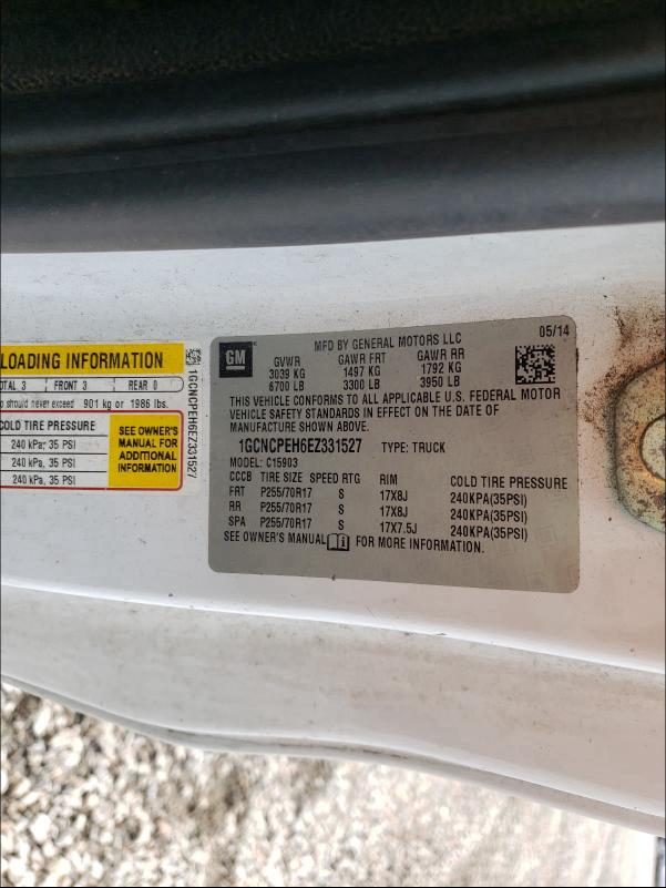 2014 CHEVROLET SILVERADO 1GCNCPEH6EZ331527
