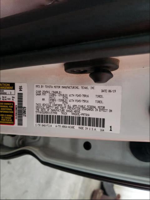 2019 TOYOTA TACOMA DOU 5TFAX5GN5KX157998
