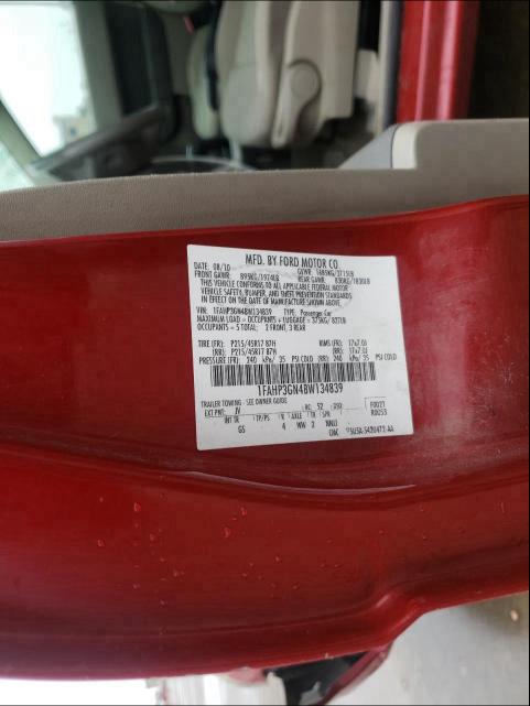 2011 FORD FOCUS SES 1FAHP3GN4BW134839