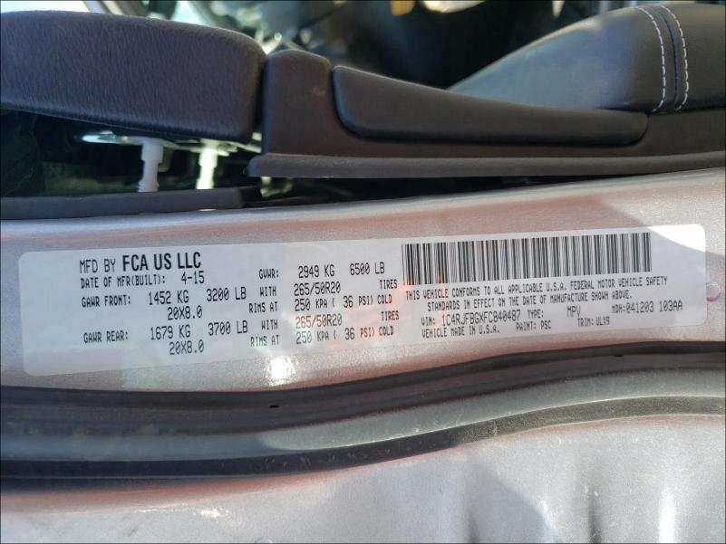 2015 JEEP GRAND CHER 1C4RJFBGXFC840487