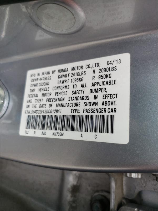 2013 ACURA TSX JH4CU2F42DC012841
