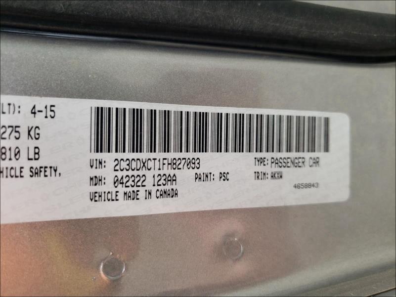 2015 DODGE CHARGER R/ 2C3CDXCT1FH827093